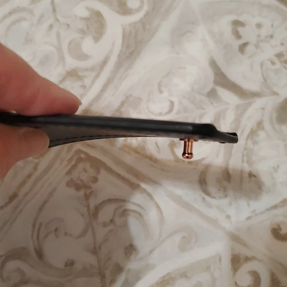 Ted Baker Black Rope Tassel Belt with Rose Gold Accent
